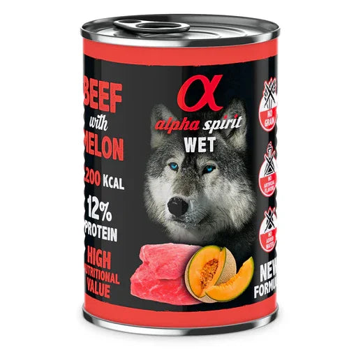 Beef with Melon Complete Wet Canned Dog Food (6 x 400g)