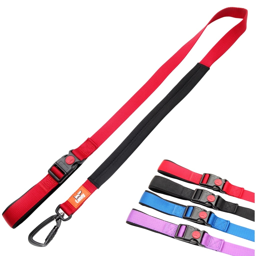 Canny CONNECT Lockable Lead - Purple / Medium/large dog - 25mm width 120cm length / Locking carabiner
