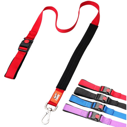 Canny CONNECT Lockable Lead - Black / Puppy/small dog - 15mm width 120cm length / Brushed steel