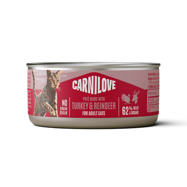 Carnilove Turkey & Reindeer Adult Cat 100g x 12 - 12x100g