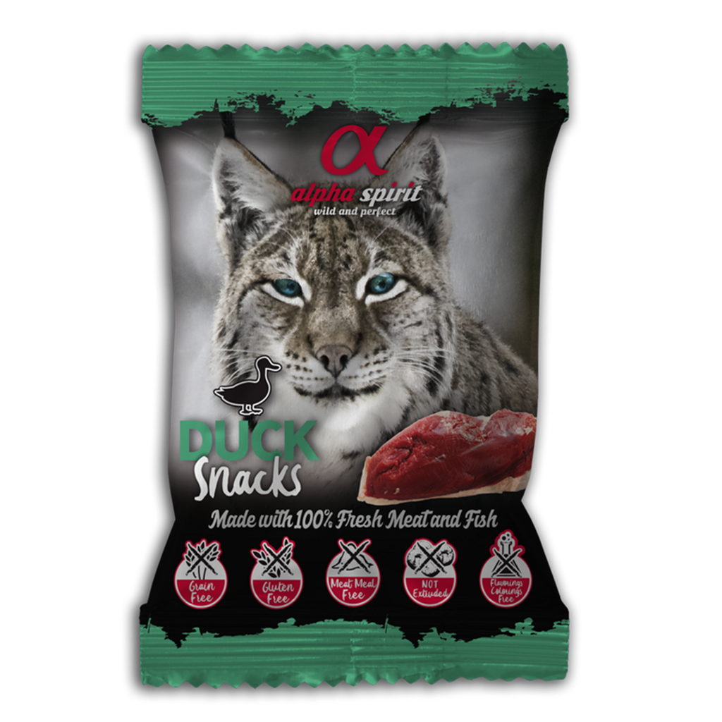 Alpha Spirit Duck Cat Treats (24 x 50g) - North East Pet Shop