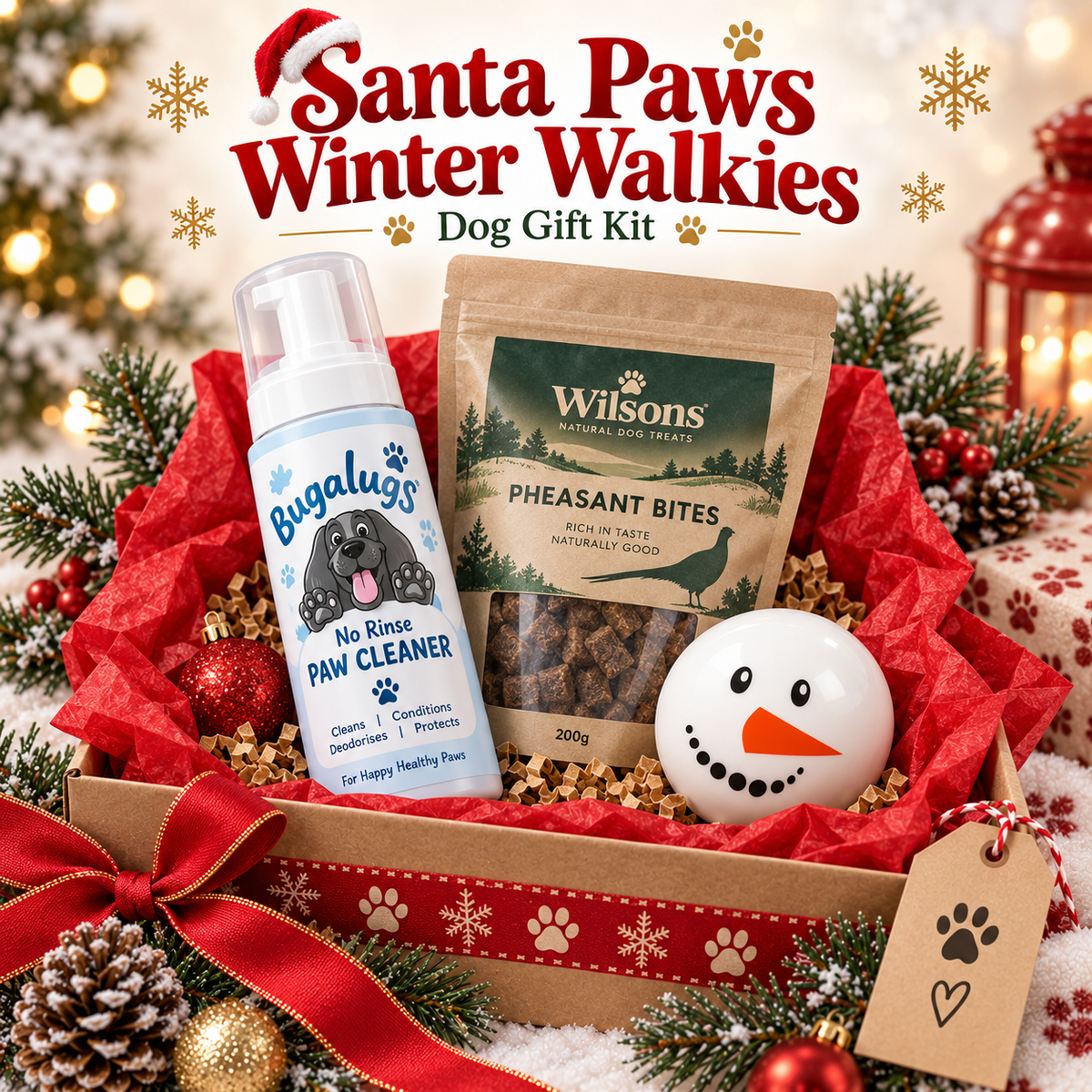 Santa Paws Winter Walkies Gift Kit for dogs