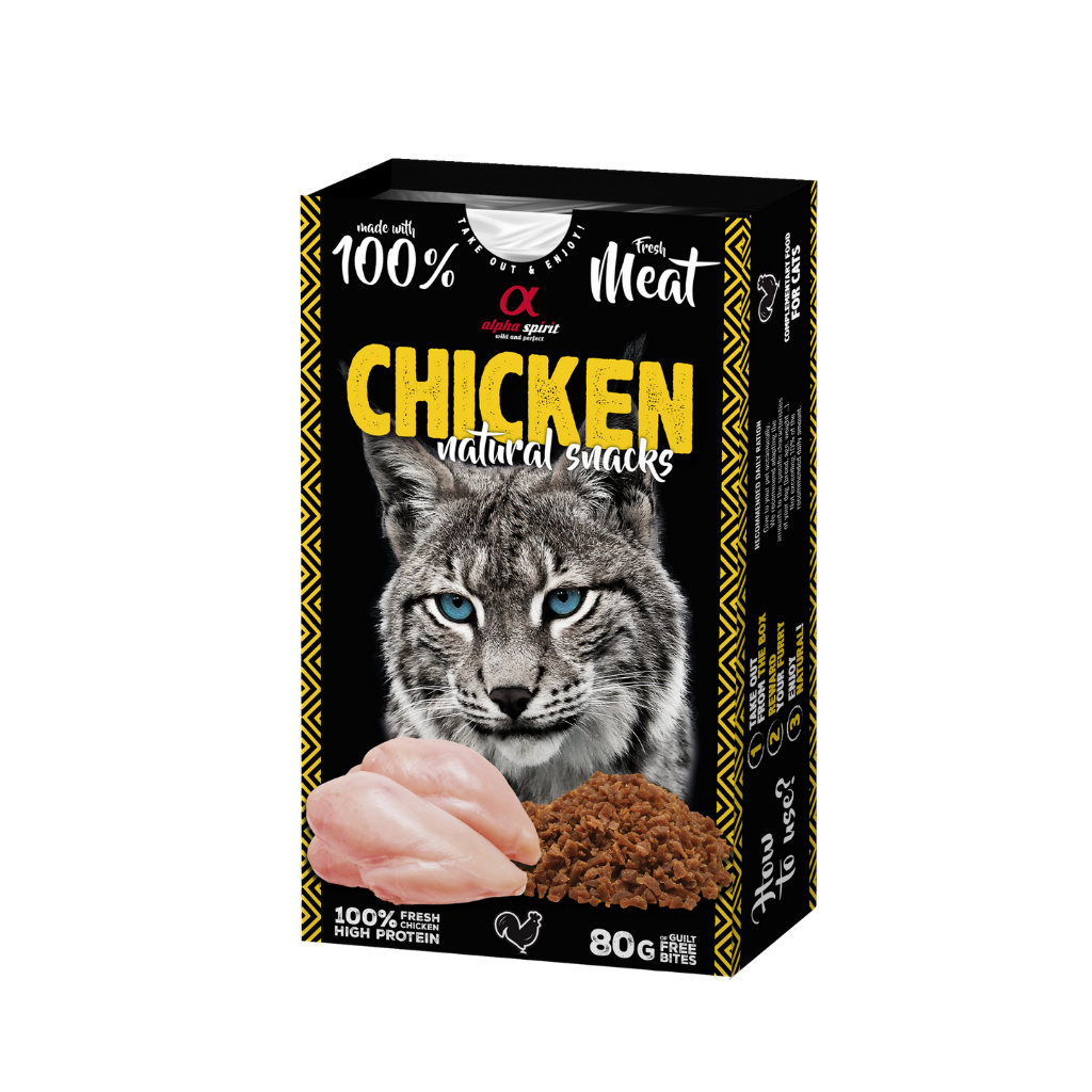 Alpha Spirit Chicken Natural Cat Treats (80g) - North East Pet Shop
