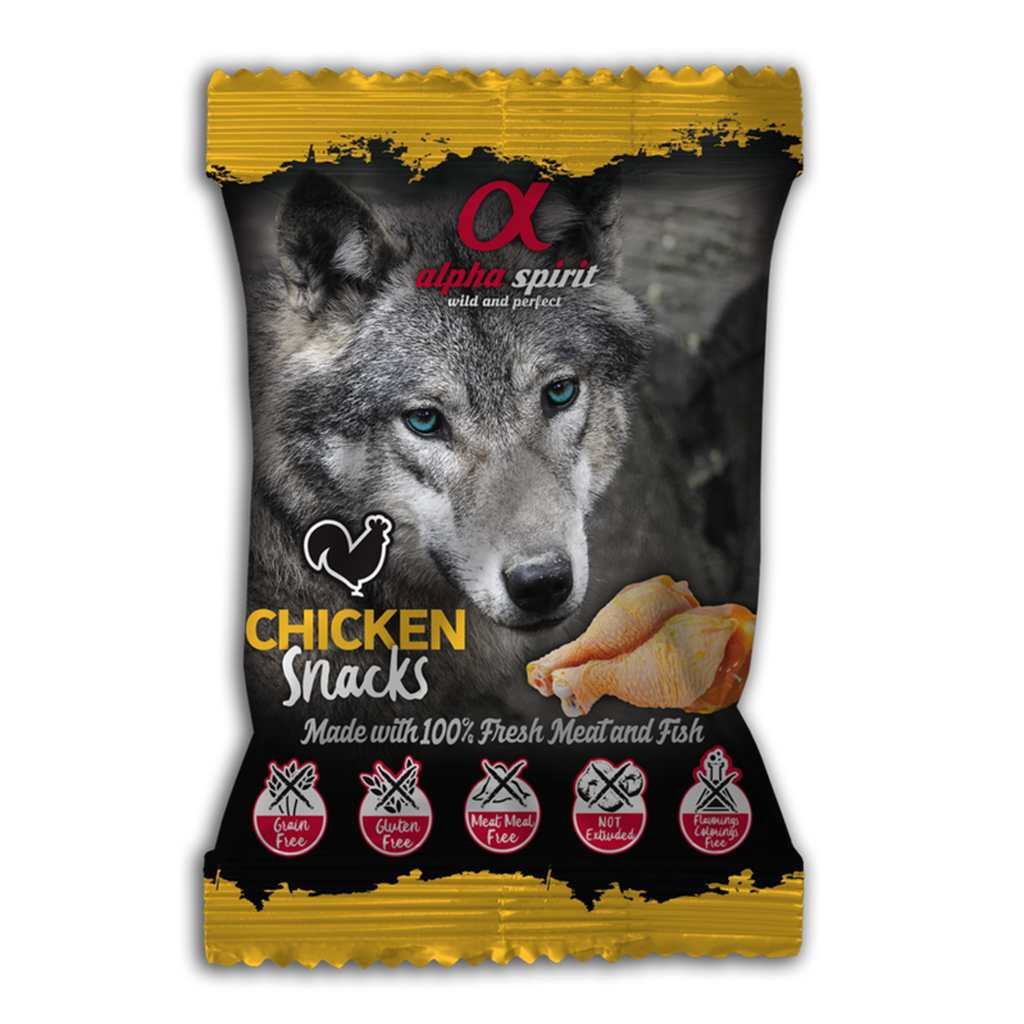 Alpha Spirit Chicken Dog Treats (24 x 50g) - North East Pet Shop