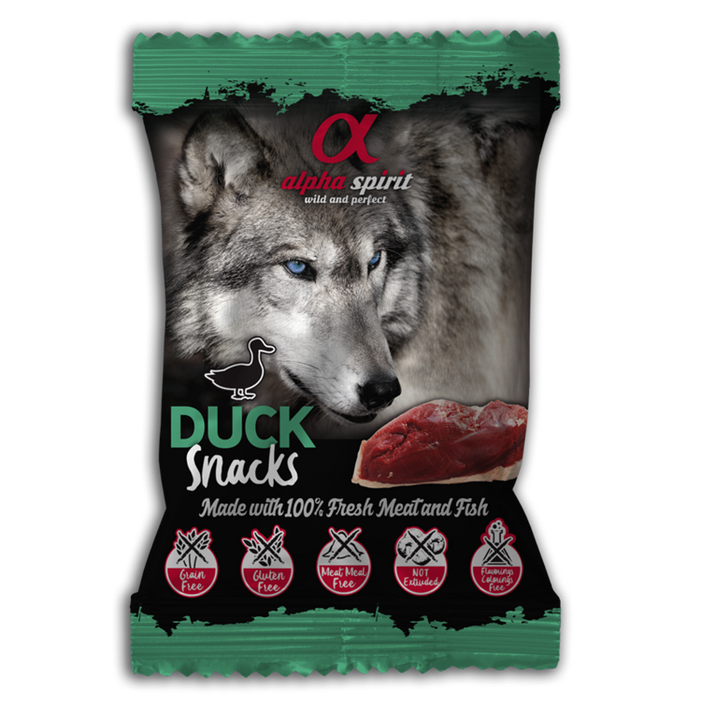 Alpha Spirit Duck Dog Treats (24 x 50g) - North East Pet Shop