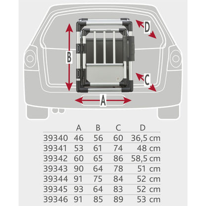 Trixie Transport Box, Aluminium – M–L: 60 × 65 × 86 cm, light grey/silver – image 5