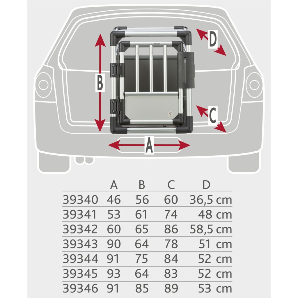 Trixie Transport Box, Aluminium – M: 53 × 61 × 74 cm, light grey/silver – image 5