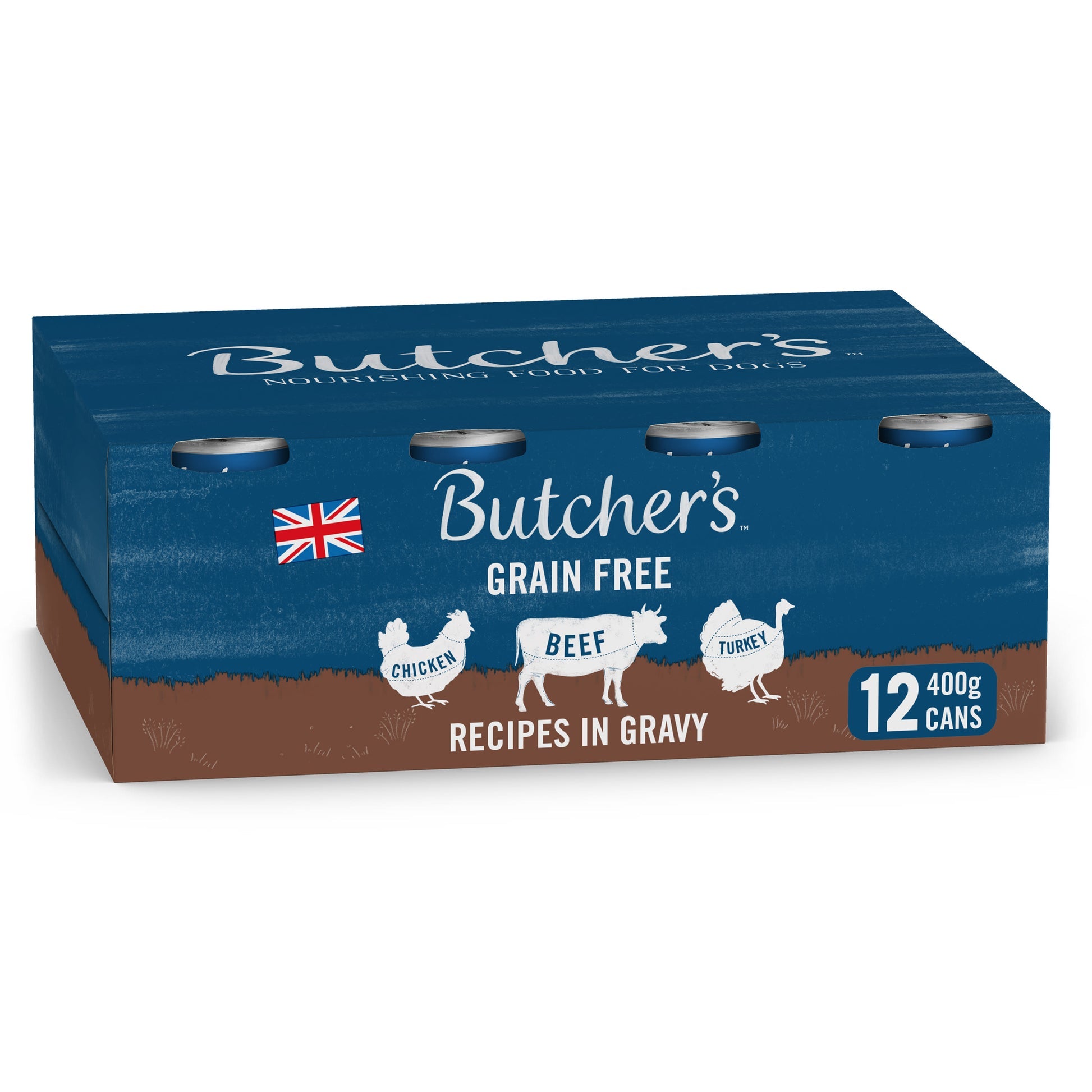 Butcher's Recipes in Gravy Dog Food Tins - 12 x 400g