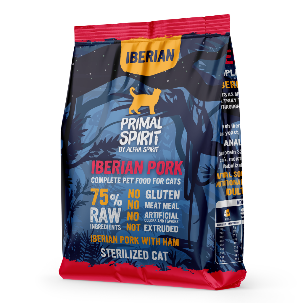Primal Spirit Iberian Pork Complete Dry Cat Food (1kg) - North East Pet Shop