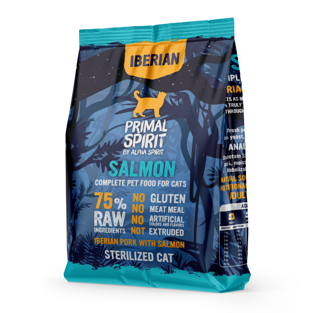 Primal Spirit Iberian Salmon Complete Dry Cat Food (1kg) - North East Pet Shop