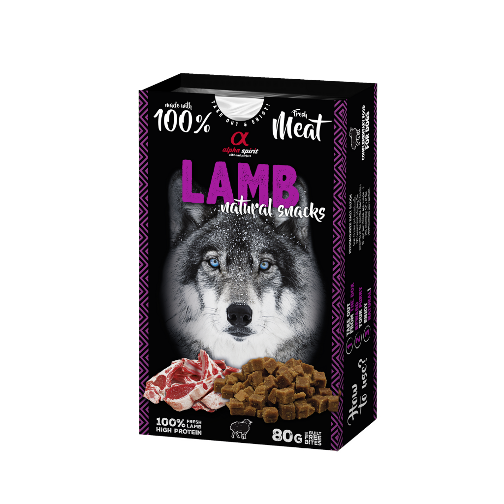 Alpha Spirit Lamb Natural Dog Treats (80g) - North East Pet Shop