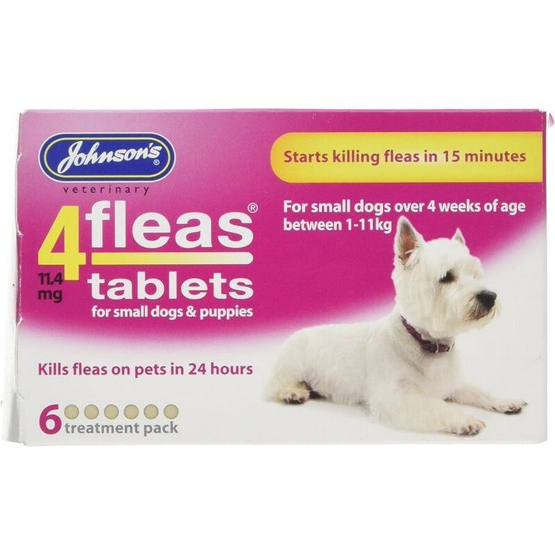 JVP 4Fleas Tablets Puppies and Small Dog 6 x 11.4mg (<11kg)