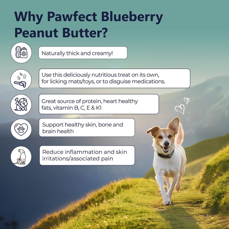 Pawfect Peanut Butter with Blueberry & Hemp Seeds 275g