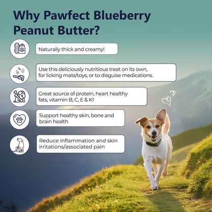 Pawfect Peanut Butter with Blueberry & Hemp Seeds 275g