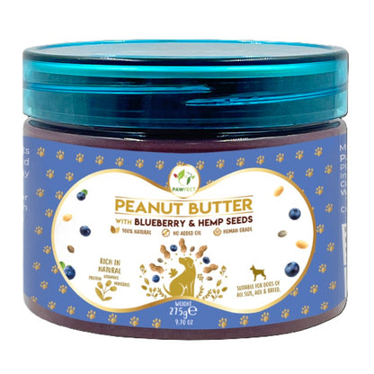 Pawfect Peanut Butter with Blueberry & Hemp Seeds 275g