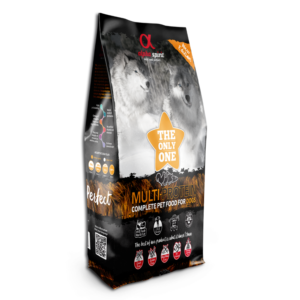 Alpha Spirit Multi-Protein Complete Dog Food – The Only One (12kg) - North East Pet Shop