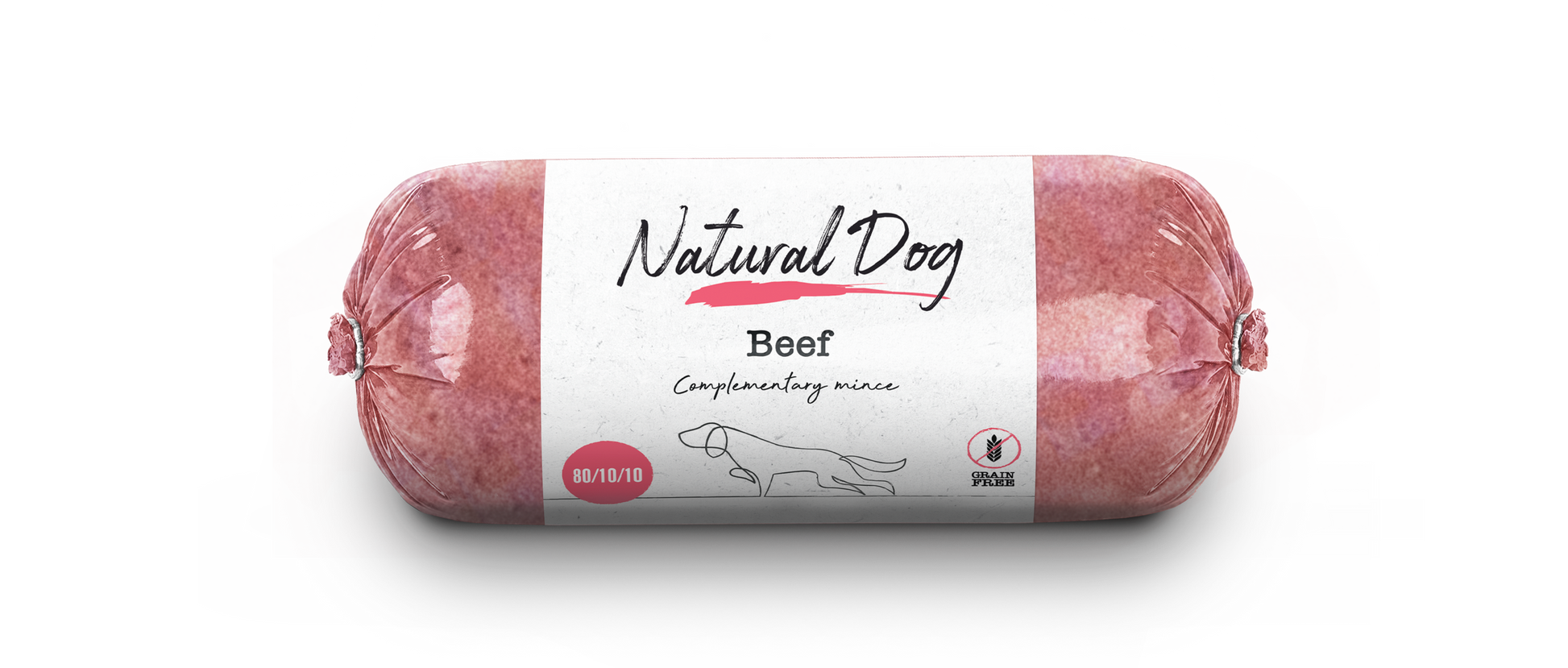 Natural Dog Beef 80/10/10 Chubs - Tray of 10 x 500g (5kg)