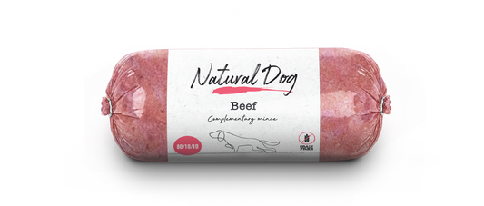 Natural Dog Beef 80/10/10 Chubs - Tray of 10 x 500g (5kg)