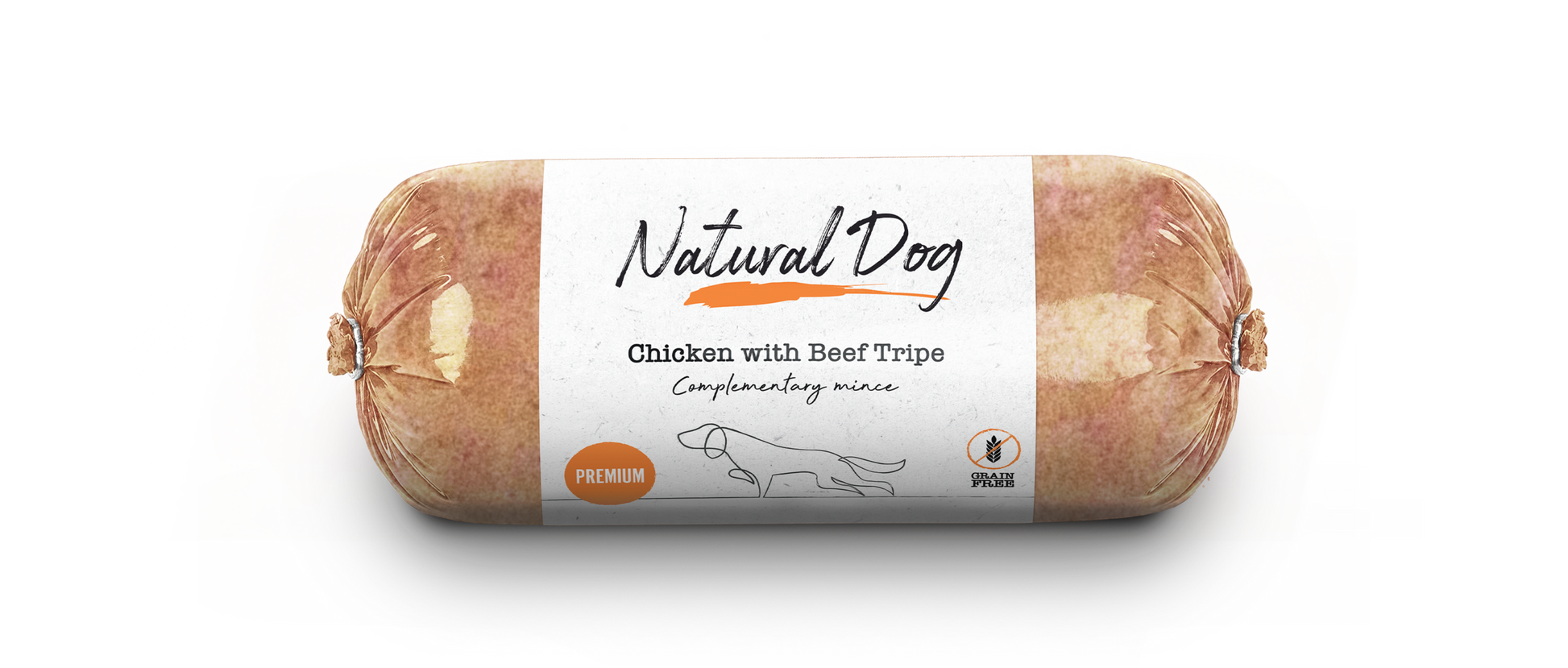 Natural Dog Chicken with Beef Tripe & Vegetables Chubs - Tray of 10 x 500g (5kg)