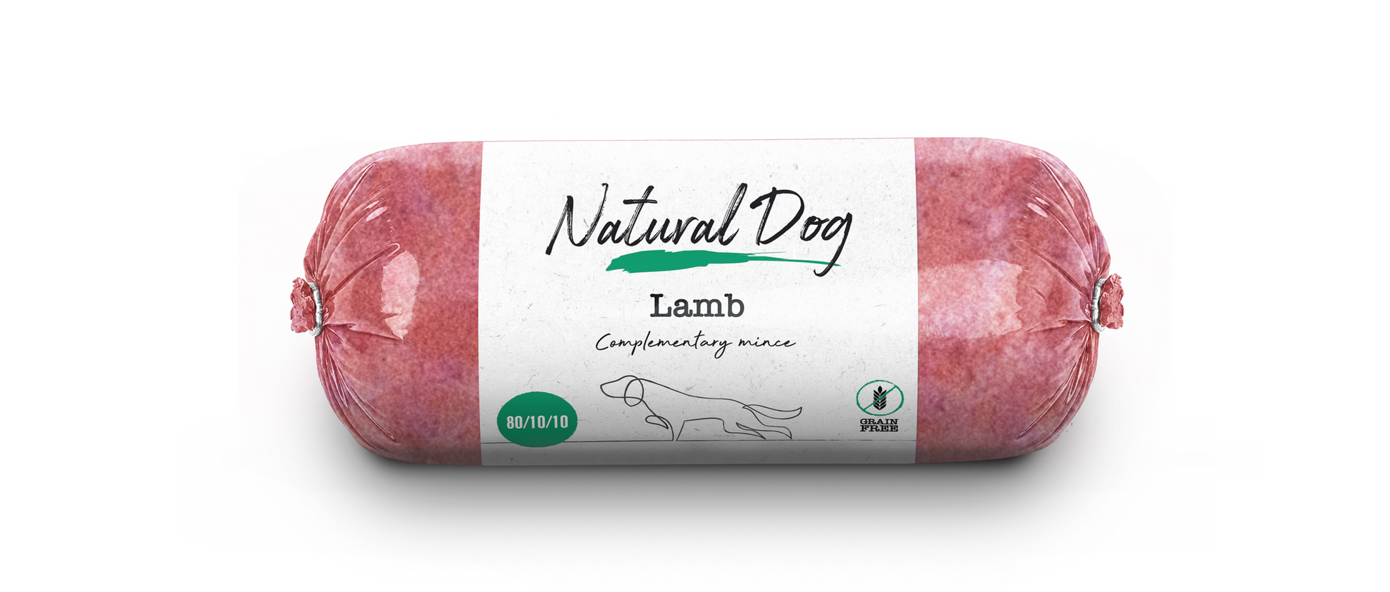 Natural Dog Lamb 80/10/10 Chubs - Tray of 10 x 500g (5kg)