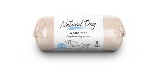 Natural Dog White Fish Mince Chubs - Tray of 10 x 500g (5kg)