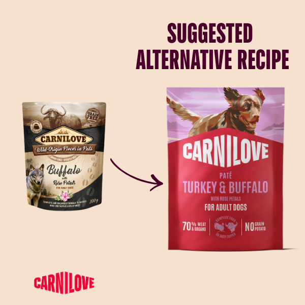 Carnilove Turkey & Buffalo with Rose Petals Dog 300g - 12x300g