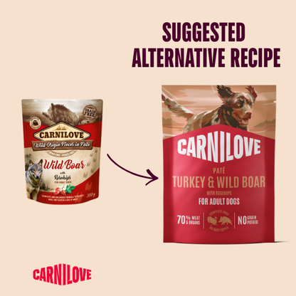 Carnilove Turkey & Wildboar with Rosehips Dog 300G