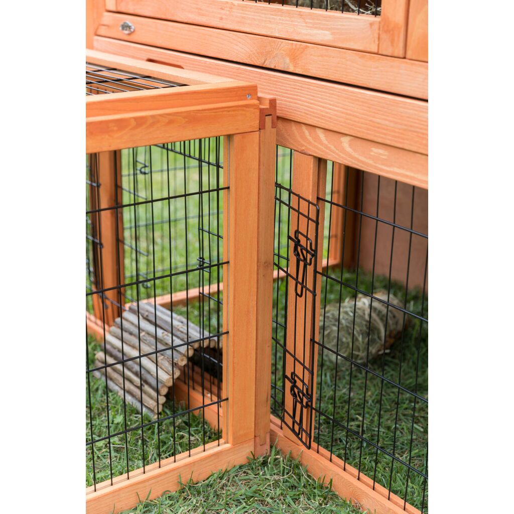 Trixie Small Animal Hutch with Enclosure – 116 × 97 × 63 cm, brown – image 6