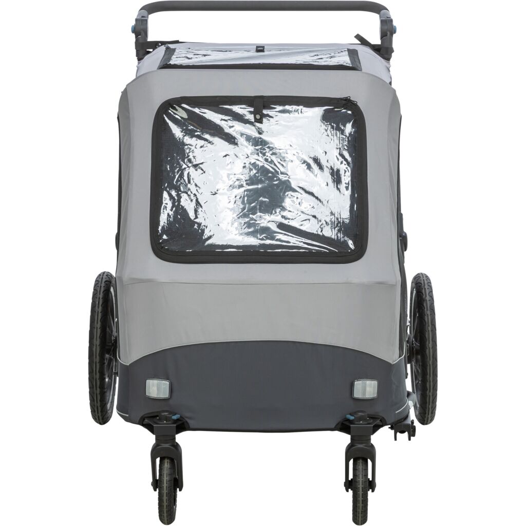 Trixie Bicycle trailer for dogs, can be folded up quickly – XL: 87.5 × 97 × 93/150 cm, grey – image 3