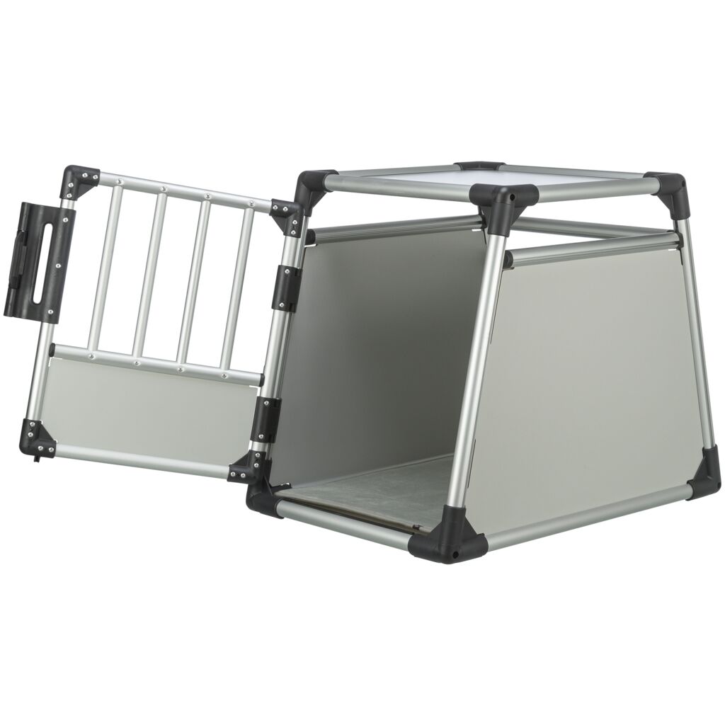 Trixie Transport Box, Aluminium – M: 53 × 61 × 74 cm, light grey/silver – image 2