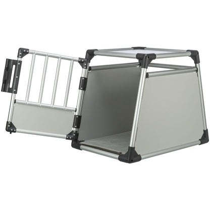 Trixie Transport Box, Aluminium – M: 53 × 61 × 74 cm, light grey/silver – image 2