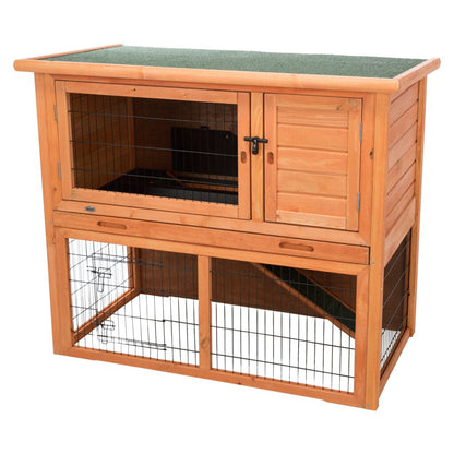 Trixie Small Animal Hutch with Enclosure – 116 × 97 × 63 cm, brown – image 2