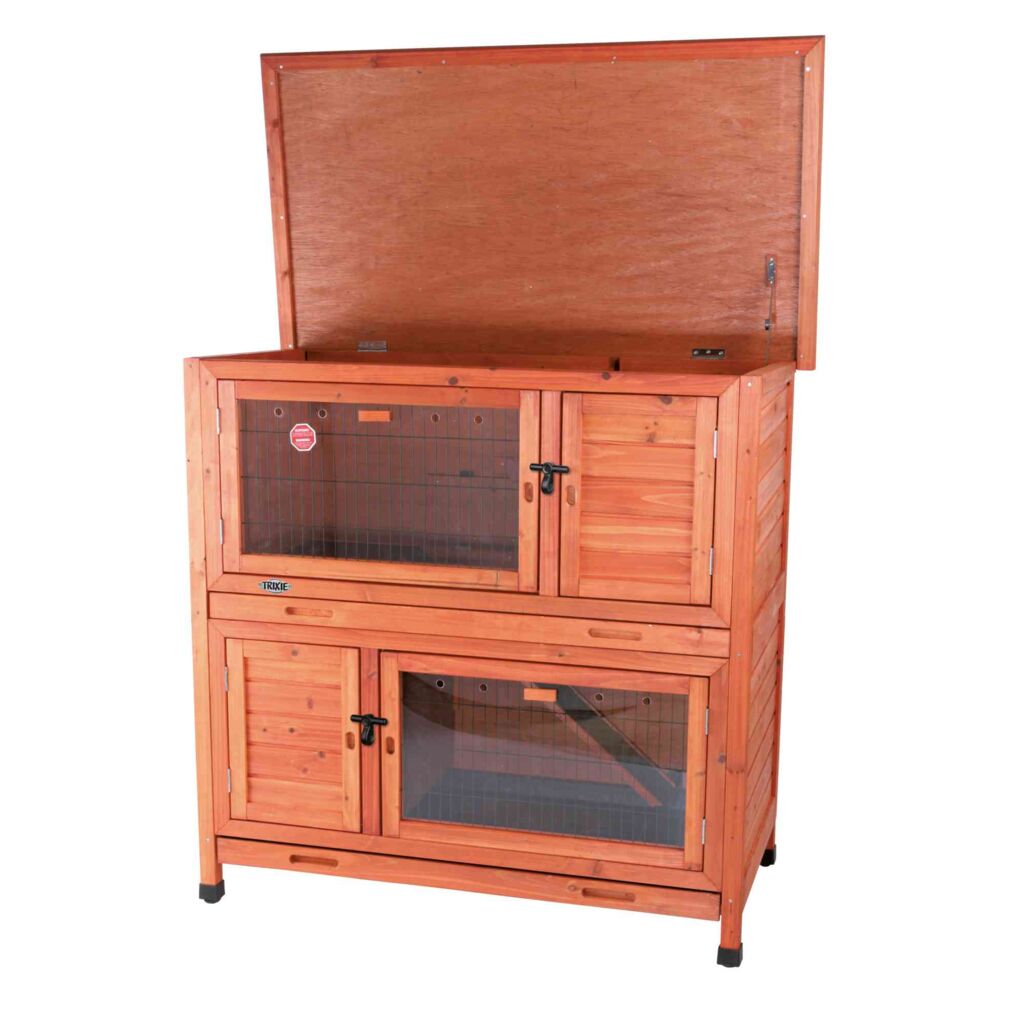 Trixie Small Animal Hutch with Insulation – 116 × 113 × 65 cm, brown – image 4