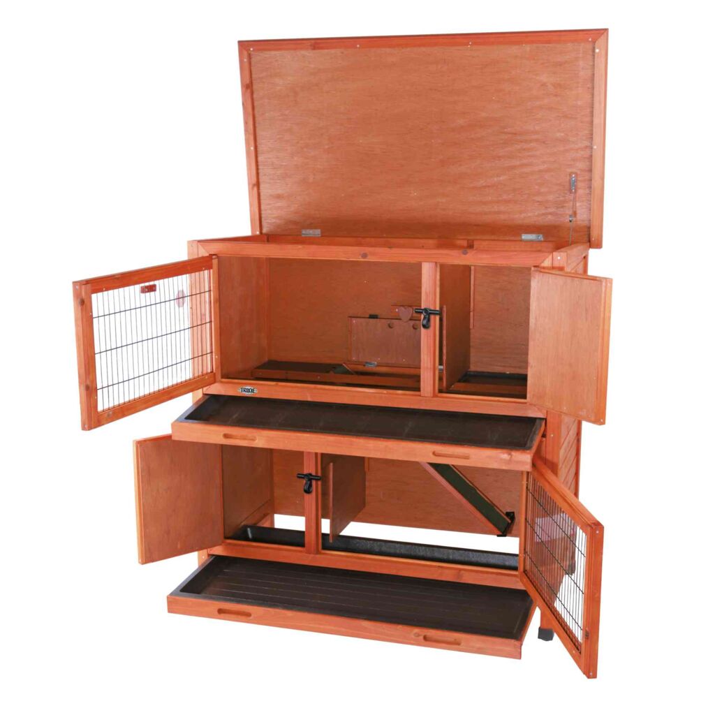 Trixie Small Animal Hutch with Insulation – 116 × 113 × 65 cm, brown – image 5