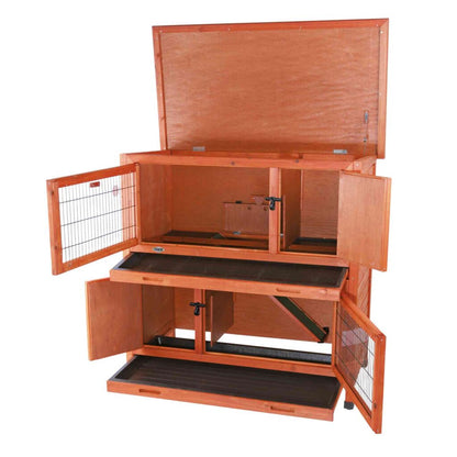 Trixie Small Animal Hutch with Insulation – 116 × 113 × 65 cm, brown – image 5