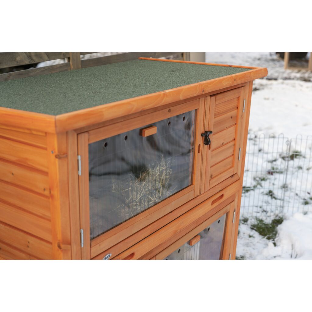 Trixie Small Animal Hutch with Insulation – 116 × 113 × 65 cm, brown – image 2