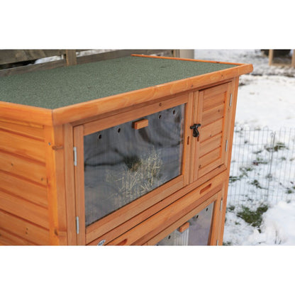 Trixie Small Animal Hutch with Insulation – 116 × 113 × 65 cm, brown – image 2