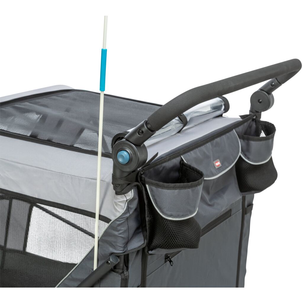Trixie Bicycle trailer for dogs, can be folded up quickly – XL: 87.5 × 97 × 93/150 cm, grey – image 6