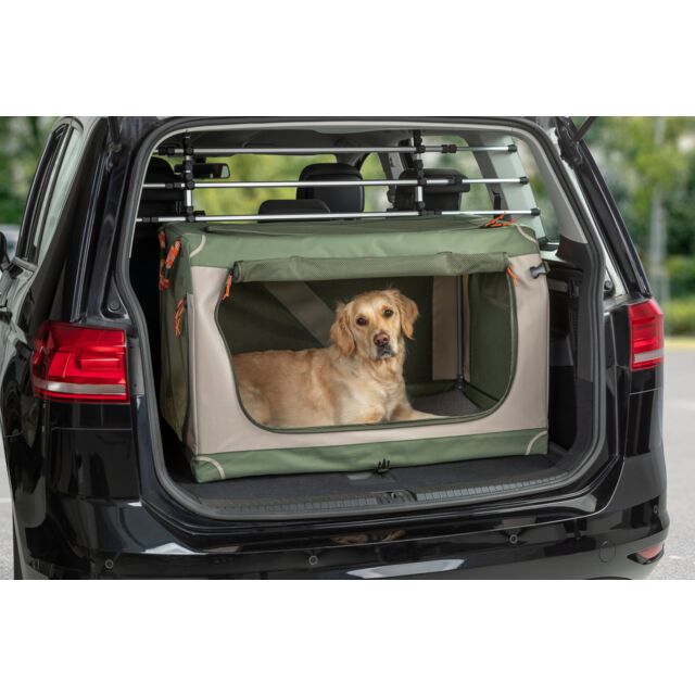 Trixie Comfy Foldable Dog Box with Removable Exterior Pocket and Mesh Fabric - 63.8 × 60.7 × 95.5 cm