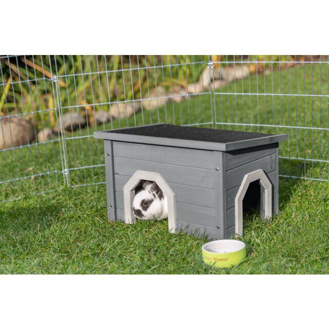 Trixie Wooden Small Animal Home - Measurements: 50 × 30 × 37 cm Colour: grey