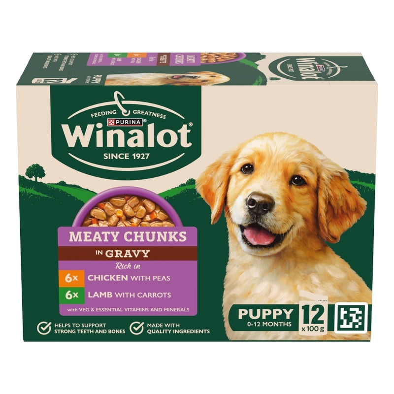 Winalot Puppy Meaty Chunks 48 x 100g