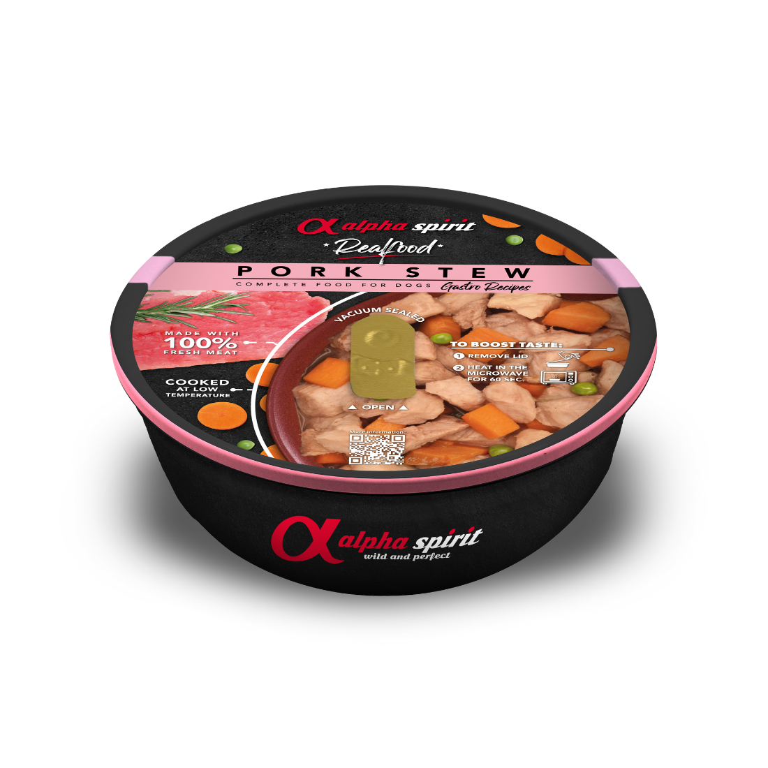 Alpha Spirit Realfood Complete Pork Stew for Dogs (280g) - North East Pet Shop