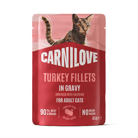 Carnilove Gravy Turkey with Valerian Cat Pouch 85g - 24x85g