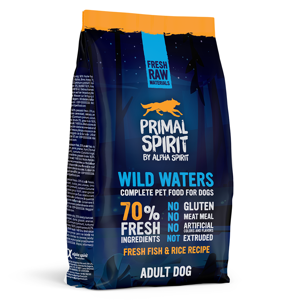 Primal Spirit Wild Waters Fish & Chicken Complete Dog Food (1kg) - North East Pet Shop