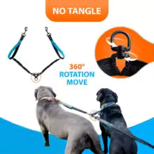 Explosive Double Dog Running Lead - blue
