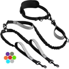 Explosive Double Dog Running Lead - red