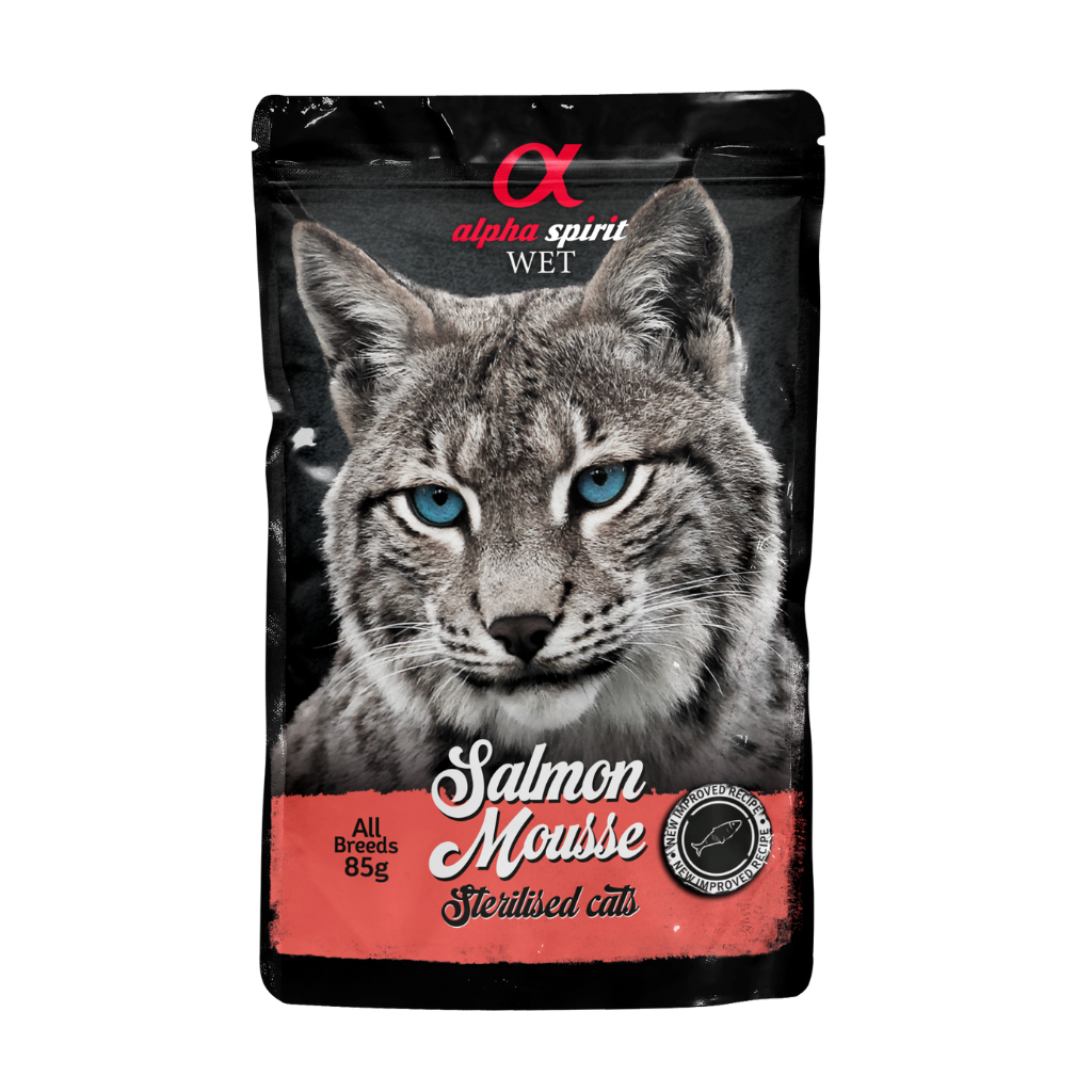 Alpha Spirit Salmon Mousse Complete Cat Food (85g) - North East Pet Shop