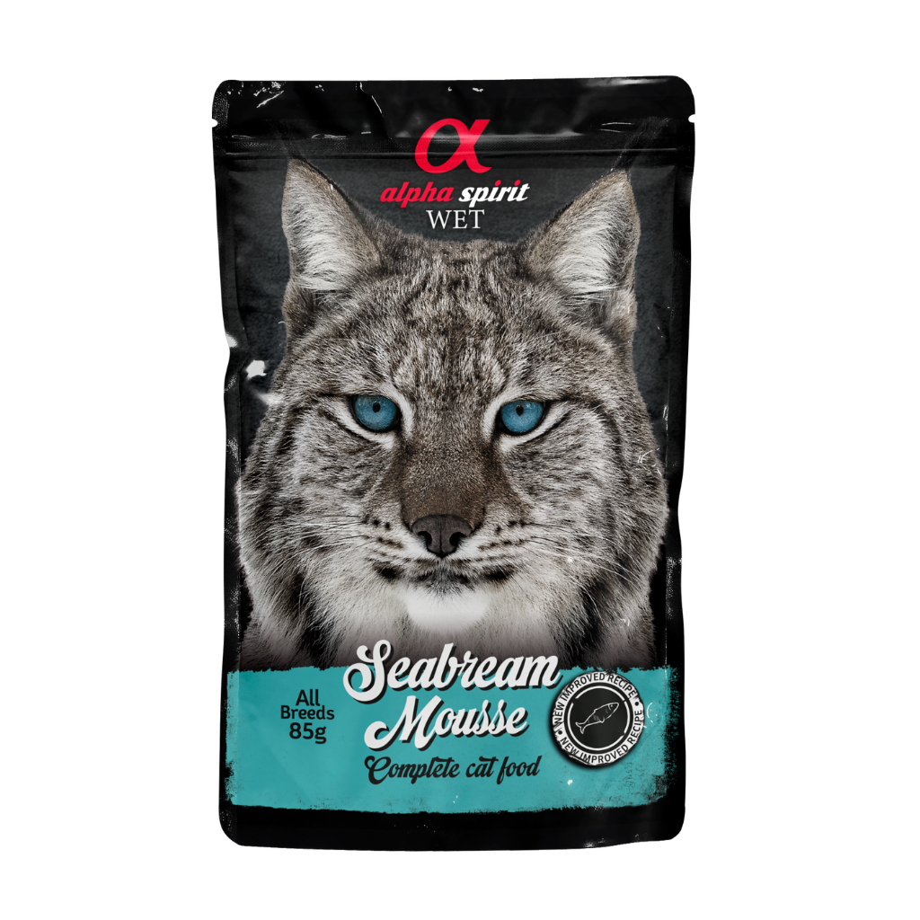 Alpha Spirit Sea Bream Mousse Complete Cat Food (24 x 85g)