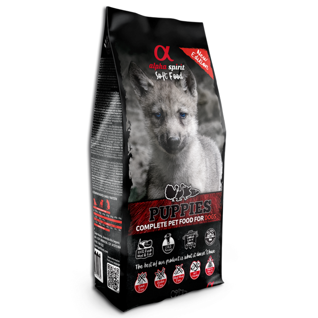 Alpha Spirit Semi-moist Puppies Complete Dog Food in Bag 1.5kg - North East Pet Shop