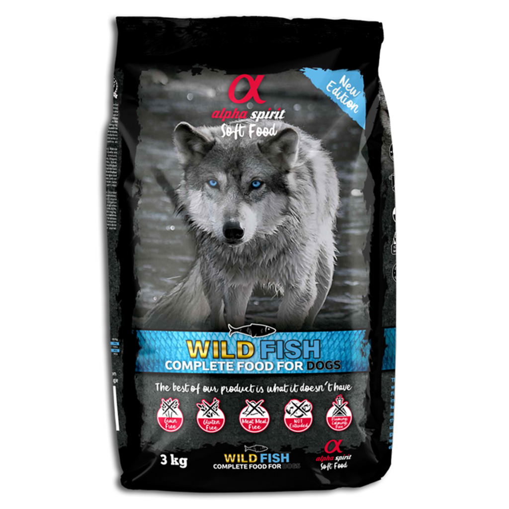 Alpha Spirit Semi-moist Wild Fish Complete Dog Food in Bag 3kg - North East Pet Shop